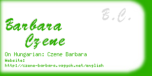 barbara czene business card